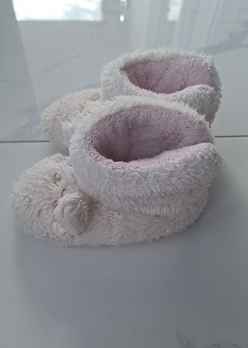 Kız Bebek Beyaz Kürk Detaylı Sıcak Terlik - Görsel 2