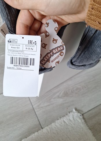 Gri Örme Erkek Bebek Salopet - Görsel 3