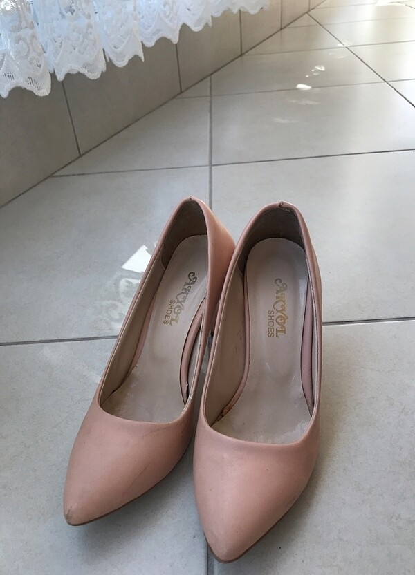 Toz pembe topuklu - Görsel 4