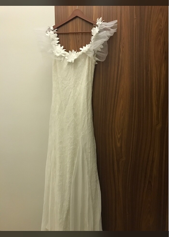 Beyaz Şık Sade Elbise - Görsel 4