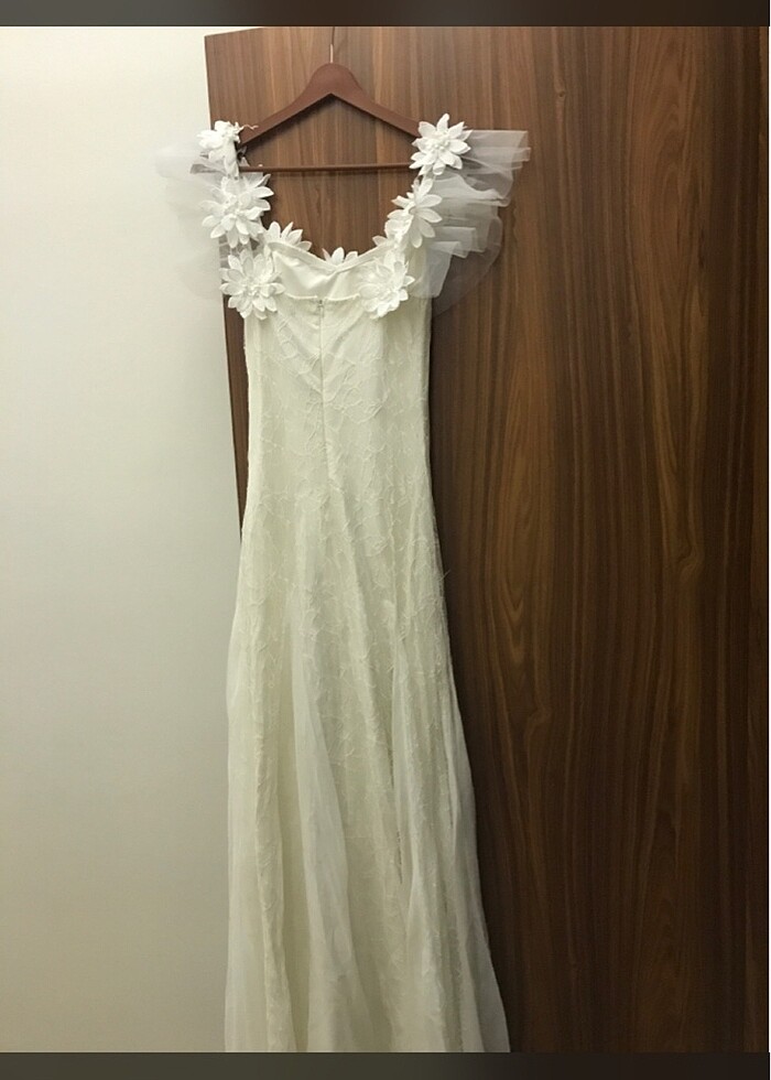 Beyaz Şık Sade Elbise - Görsel 5