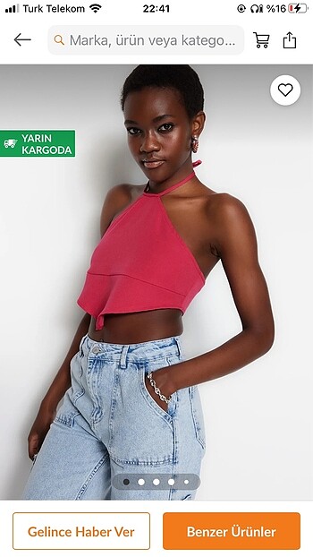 Trendyolmilla Halter Yaka Pamuklu Crop