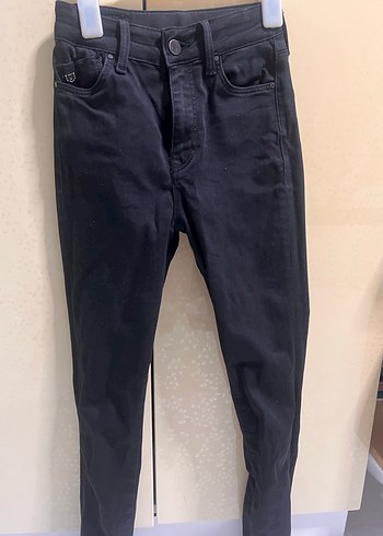 Siyah Normal Boy Kadın Denim Pantolon