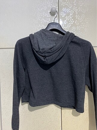 s Beden gri Renk H&M crop sweatshirt