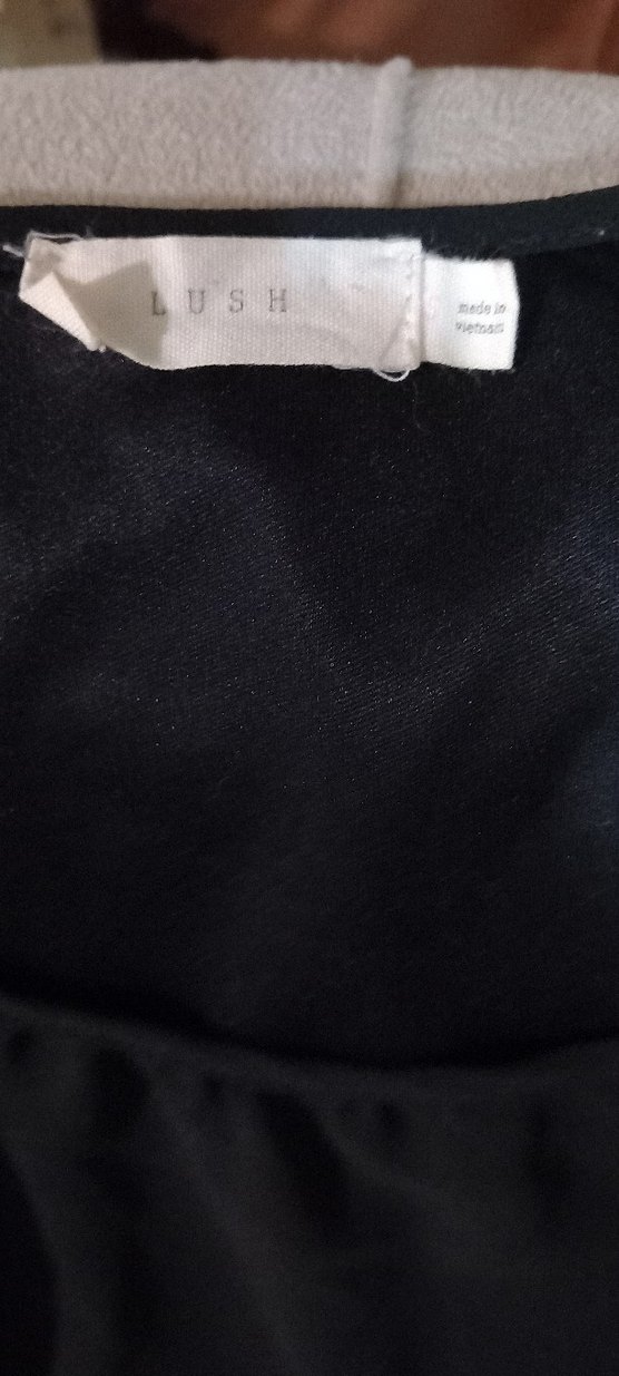 Siyah belden lastikli yuvarlak Yaka mini Kadın Elbise krep şifon - Görsel 2