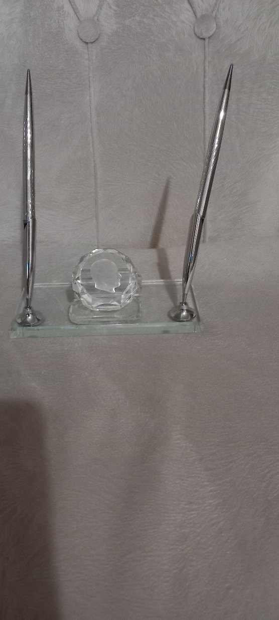 Gri Kristal Atatürk resimli divit ve kartvizitlik - Görsel 4