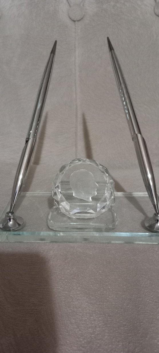 Gri Kristal Atatürk resimli divit ve kartvizitlik - Görsel 3