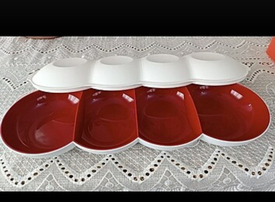 Kırmızı Retro Tabak Seti - Görsel 2