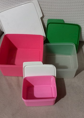 Pastel Pembe Saklama Kapları Seti - Görsel 3