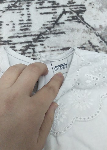 Kız Çocuk Beyaz Gömlek Yaka Keten Bluz - Görsel 4