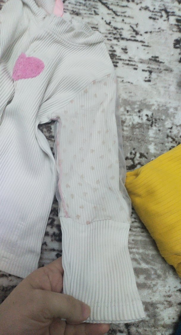 Kız Çocuk Uzun Kollu beyaz  Triko Bluz - Görsel 3