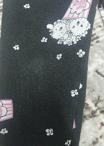 Kız Çocuk Baskılı Pamuklu Tayt - Görsel 2