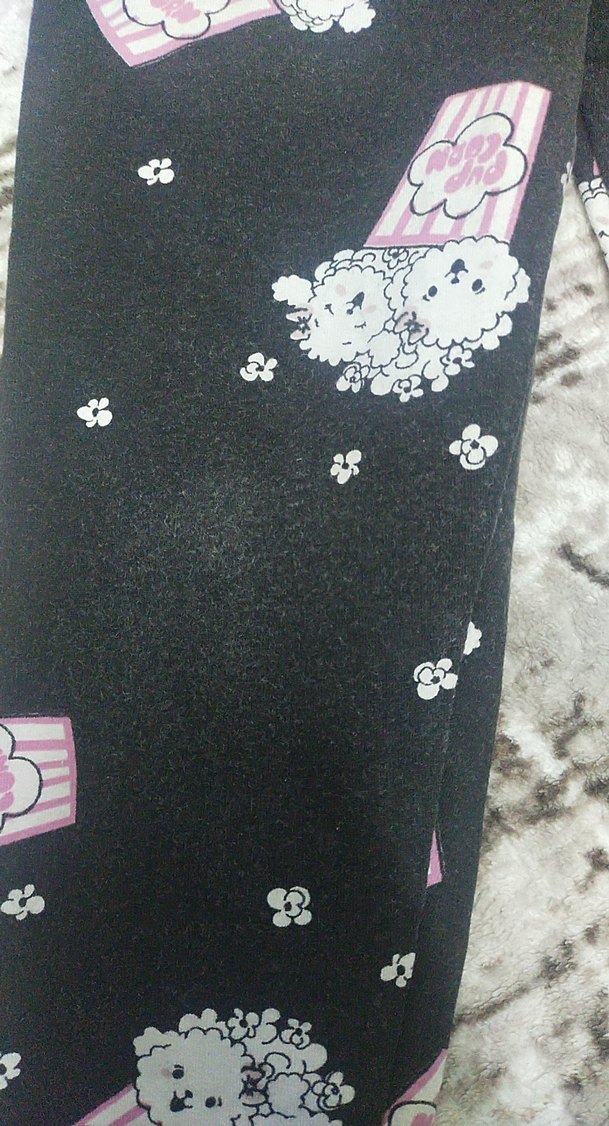 Kız Çocuk Baskılı Pamuklu Tayt - Görsel 2