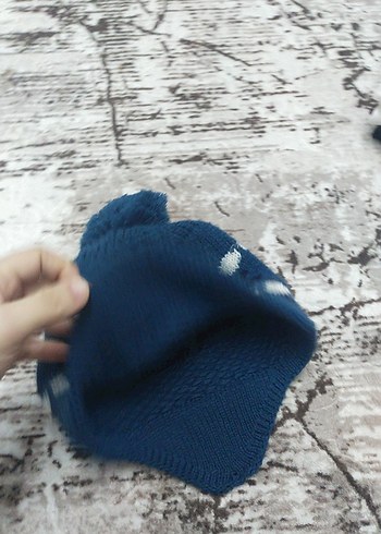 Mavi Desenli Erkek Bere - Görsel 2