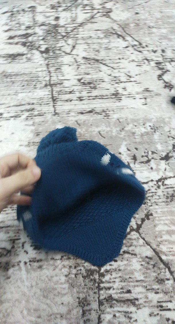 Mavi Desenli Erkek Bere - Görsel 2