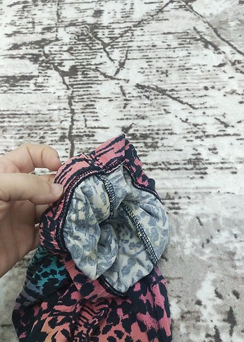 Renkli Batik Desenli Kız Tayt - Görsel 2