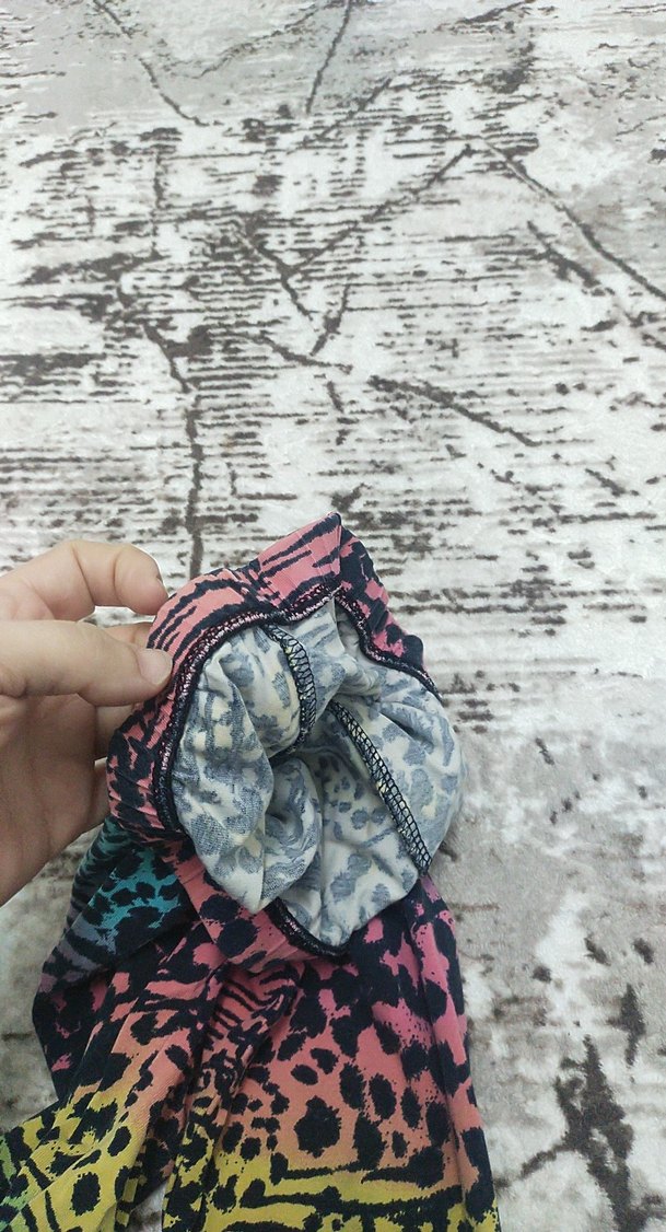 Renkli Batik Desenli Kız Tayt - Görsel 2