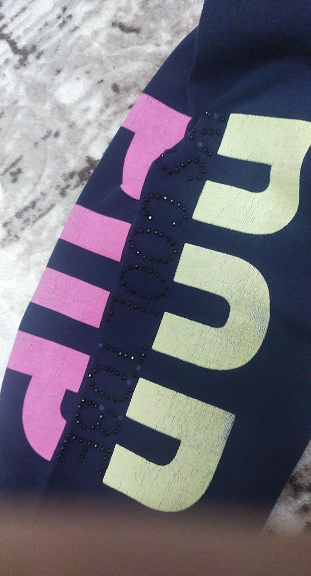 Kız Çocuk Lacivert Baskılı Tayt - Görsel 4