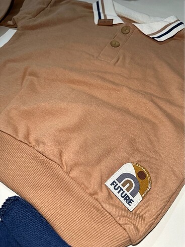 4 Yaş Beden camel Renk Erkek çocuk takımı Polo yaka