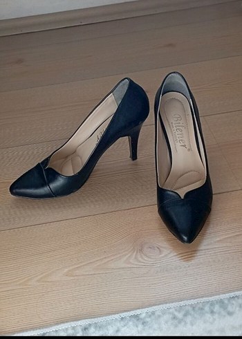 Siyah Stiletto Topuklu Kadın Ayakkabı - Görsel 2