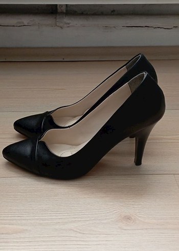 Siyah Stiletto Topuklu Kadın Ayakkabı - Görsel 4