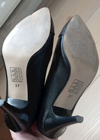 Siyah Stiletto Topuklu Kadın Ayakkabı - Görsel 6