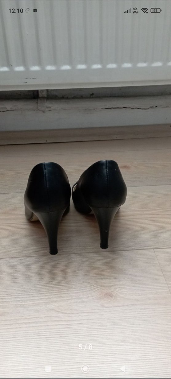 Siyah Stiletto Topuklu Kadın Ayakkabı - Görsel 5