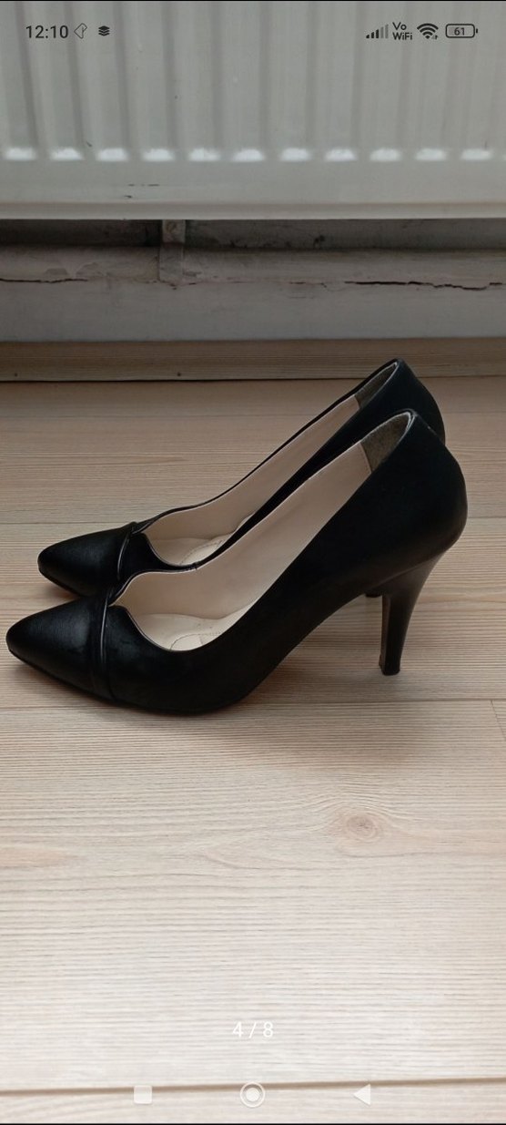 Siyah Stiletto Topuklu Kadın Ayakkabı - Görsel 4