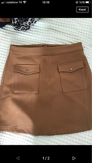 h&m taba rengi etek