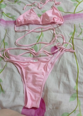 Pembe Bohem Kadın Bikini ve Eteği - Görsel 5