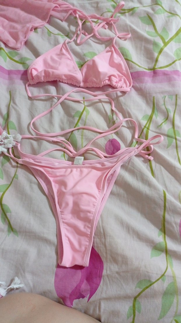 Pembe Bohem Kadın Bikini ve Eteği - Görsel 2