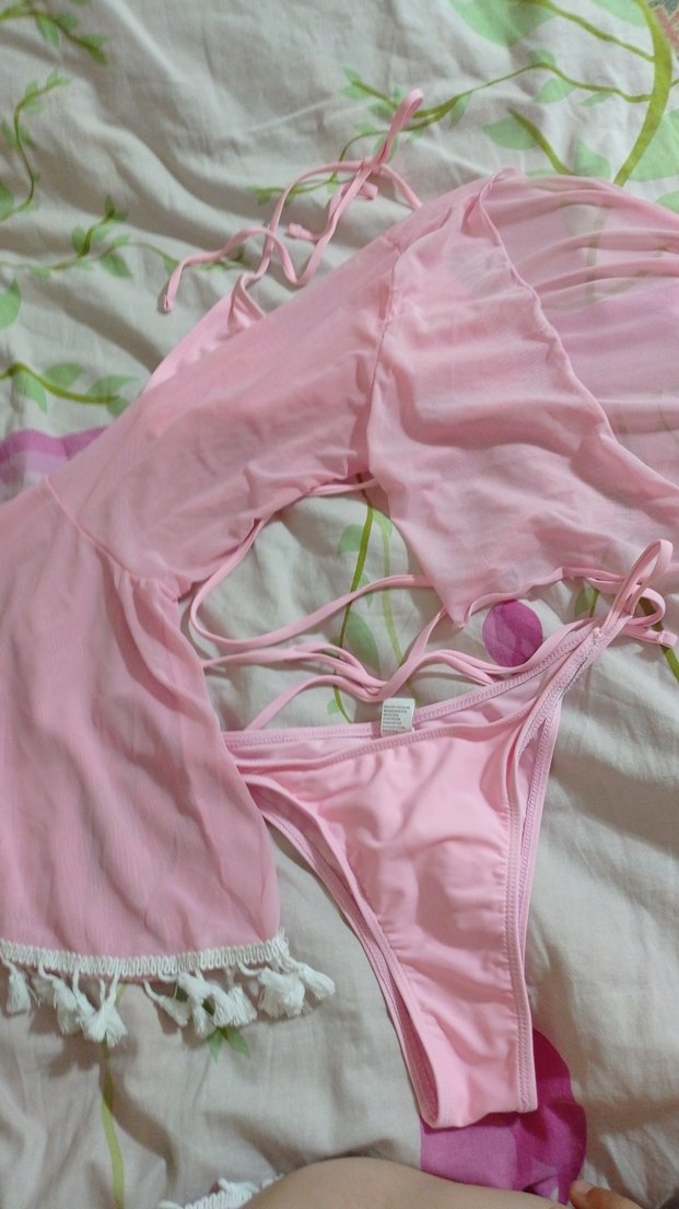 Pembe Bohem Kadın Bikini ve Eteği - Görsel 3