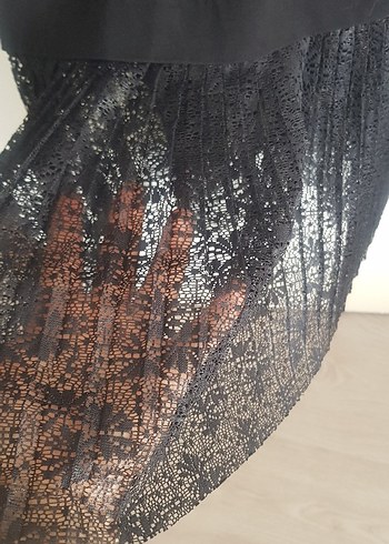 Siyah Drapeli Kadın Elbise - Görsel 2