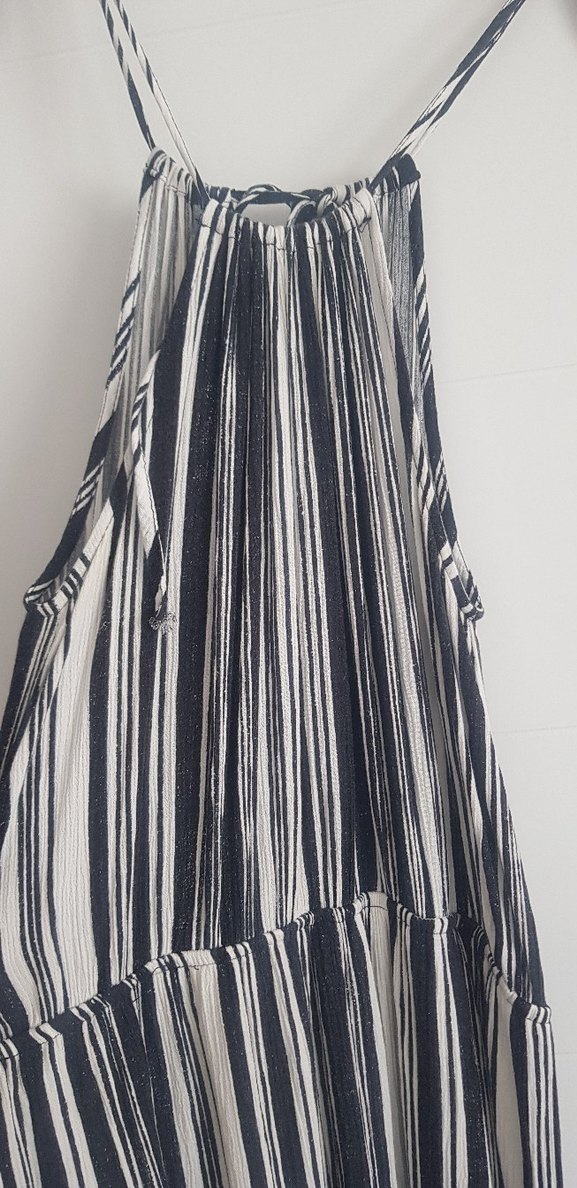 Gri Pilili Uzun Bohem Elbise - Görsel 2