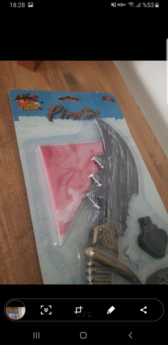 Kemer Tokalı Korsan Temalı Plastik Aksesuar - Görsel 2