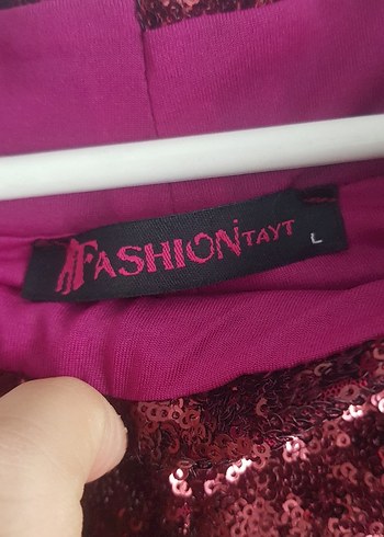 Pul paletli Bordo Kadın Tayt - Görsel 3