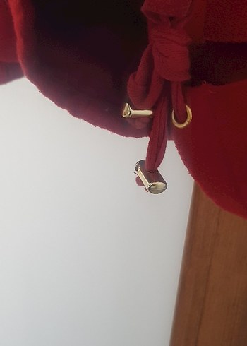 Kürklü Kırmızı Midi Kadın Mont - Görsel 4