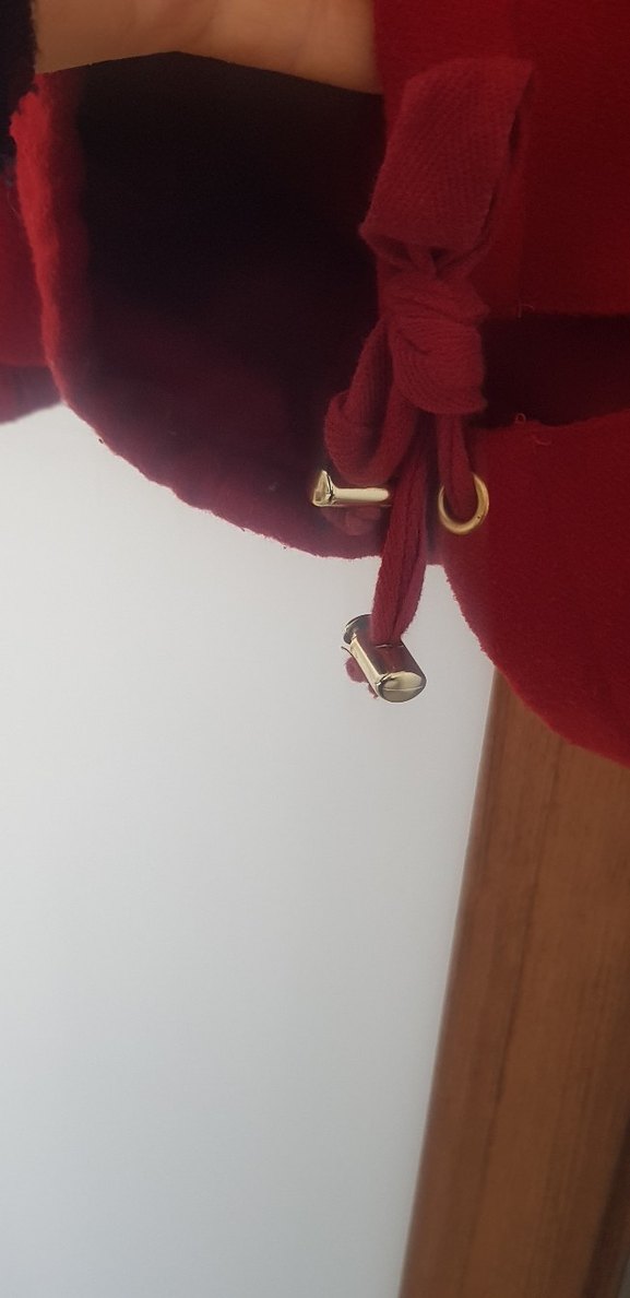 Kürklü Kırmızı Midi Kadın Mont - Görsel 4