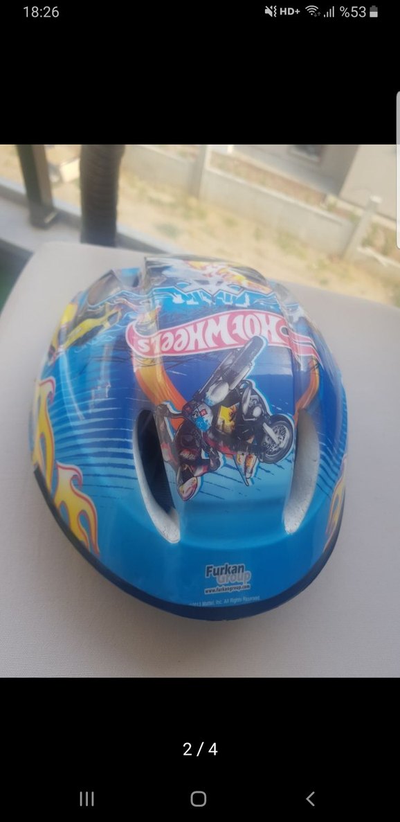 hotwelss desenli bisiklet Kaskı Velcro - Görsel 2