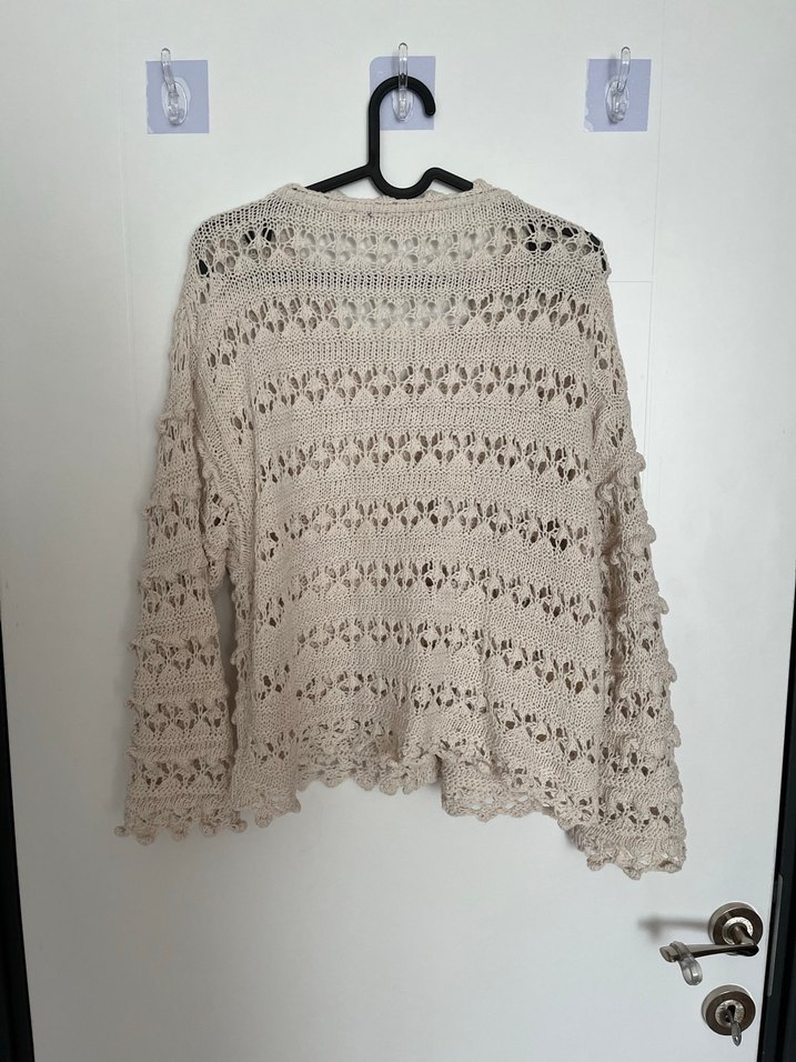 Bohem Bej Örgü Kadın Hırka - Görsel 3