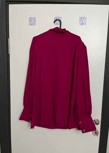 Fuşya Kadın Uzun Kollu Drapeli Takım - Görsel 7