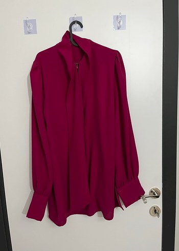 Fuşya Kadın Uzun Kollu Drapeli Takım - Görsel 5