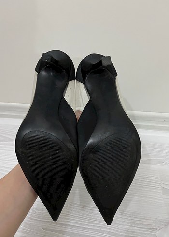 Siyah Pilili Stiletto Topuklu Kadın Ayakkabı - Görsel 8