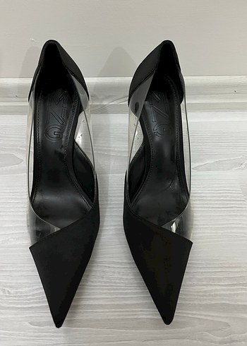 Siyah Pilili Stiletto Topuklu Kadın Ayakkabı - Görsel 5