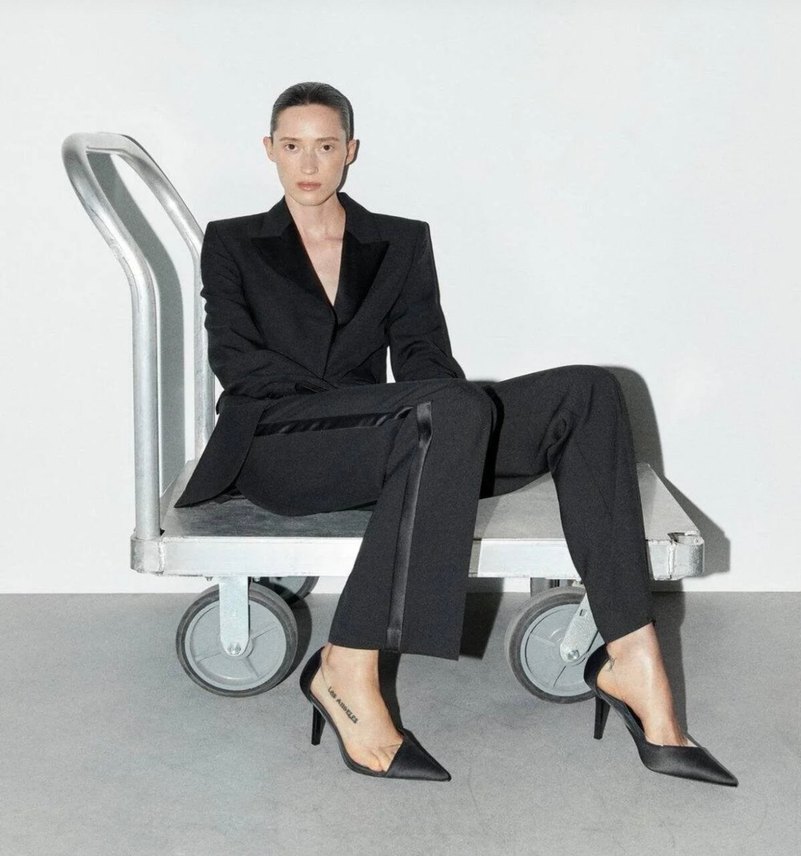 Siyah Pilili Stiletto Topuklu Kadın Ayakkabı - Görsel 2