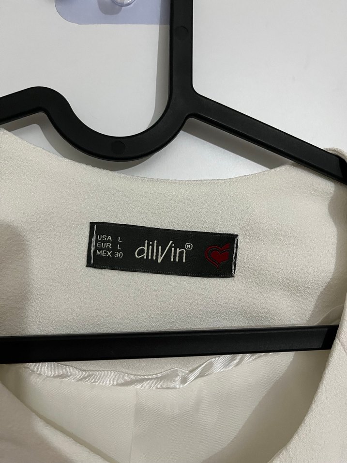 Dantel Detaylı Beyaz Mini Kadın Ceket - Görsel 4