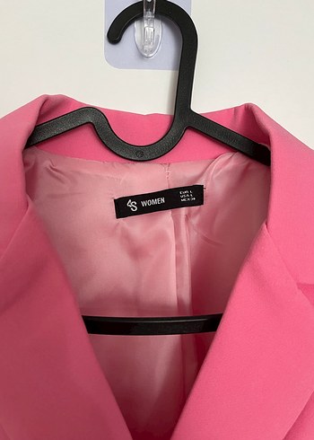 Pembe Mini Kadın Blazer Ceket - Görsel 2