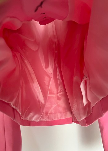 Pembe Mini Kadın Blazer Ceket - Görsel 4