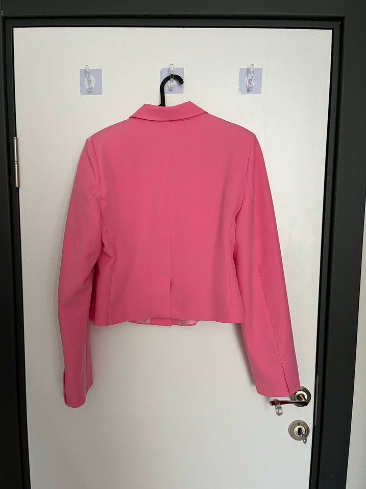 Pembe Mini Kadın Blazer Ceket - Görsel 5