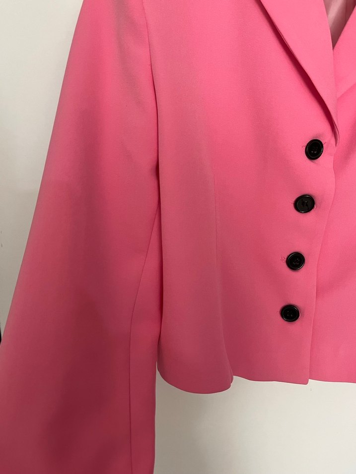 Pembe Mini Kadın Blazer Ceket - Görsel 3